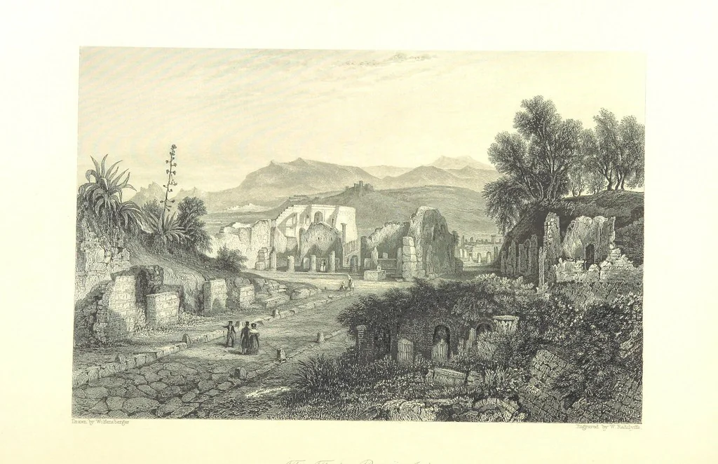 An illustration from Belgium, the Rhine, Italy, Greece, and the Shores and Islands of the Mediterranean, illustrated in a series of engravings from drawings on the spot, by T. Allom, Esq., Colonel Cockburn ... With historical, classical and picturesque descriptions by the Rev. G. N. Wright and L. F. A. Buckingham, 1851, leaf 404