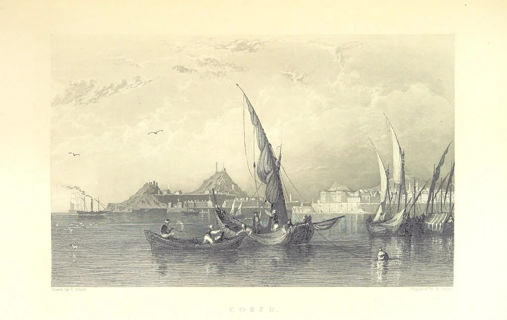 An illustration from Belgium, the Rhine, Italy, Greece, and the Shores and Islands of the Mediterranean, illustrated in a series of engravings from drawings on the spot, by T. Allom, Esq., Colonel Cockburn ... With historical, classical and picturesque descriptions by the Rev. G. N. Wright and L. F. A. Buckingham, 1851, leaf 429