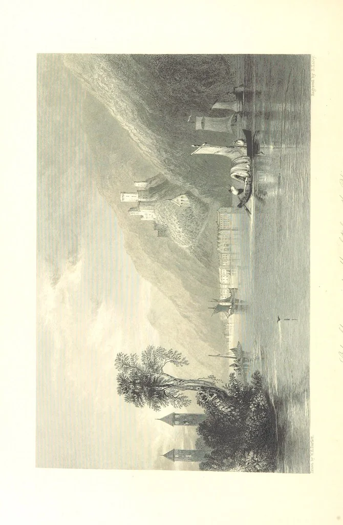 An illustration from Belgium, the Rhine, Italy, Greece, and the Shores and Islands of the Mediterranean, illustrated in a series of engravings from drawings on the spot, by T. Allom, Esq., Colonel Cockburn ... With historical, classical and picturesque descriptions by the Rev. G. N. Wright and L. F. A. Buckingham, 1851, leaf 482