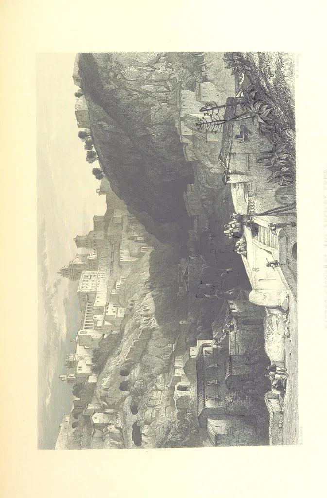 An illustration from Belgium, the Rhine, Italy, Greece, and the Shores and Islands of the Mediterranean, illustrated in a series of engravings from drawings on the spot, by T. Allom, Esq., Colonel Cockburn ... With historical, classical and picturesque descriptions by the Rev. G. N. Wright and L. F. A. Buckingham, 1851, leaf 509
