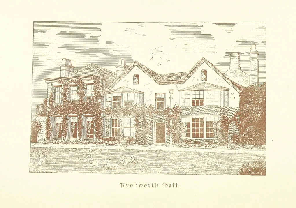 An illustration from A Series of picturesque views of castles and country houses in Yorkshire, principally in the northern division of the West Riding, from sketches made by Mr. E. Healey ... Reprinted from the “Bradford Illustrated Weekly Telegraph.”, 1885, leaf 100