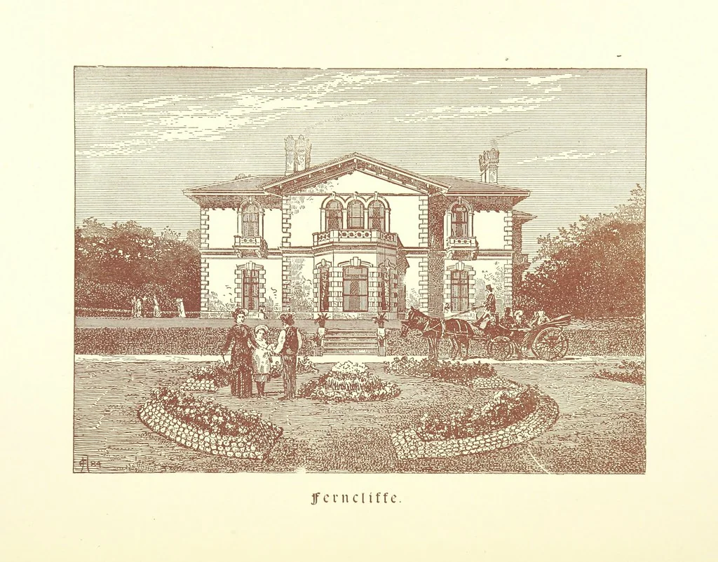 An illustration from A Series of picturesque views of castles and country houses in Yorkshire, principally in the northern division of the West Riding, from sketches made by Mr. E. Healey ... Reprinted from the “Bradford Illustrated Weekly Telegraph.”, 1885, leaf 103