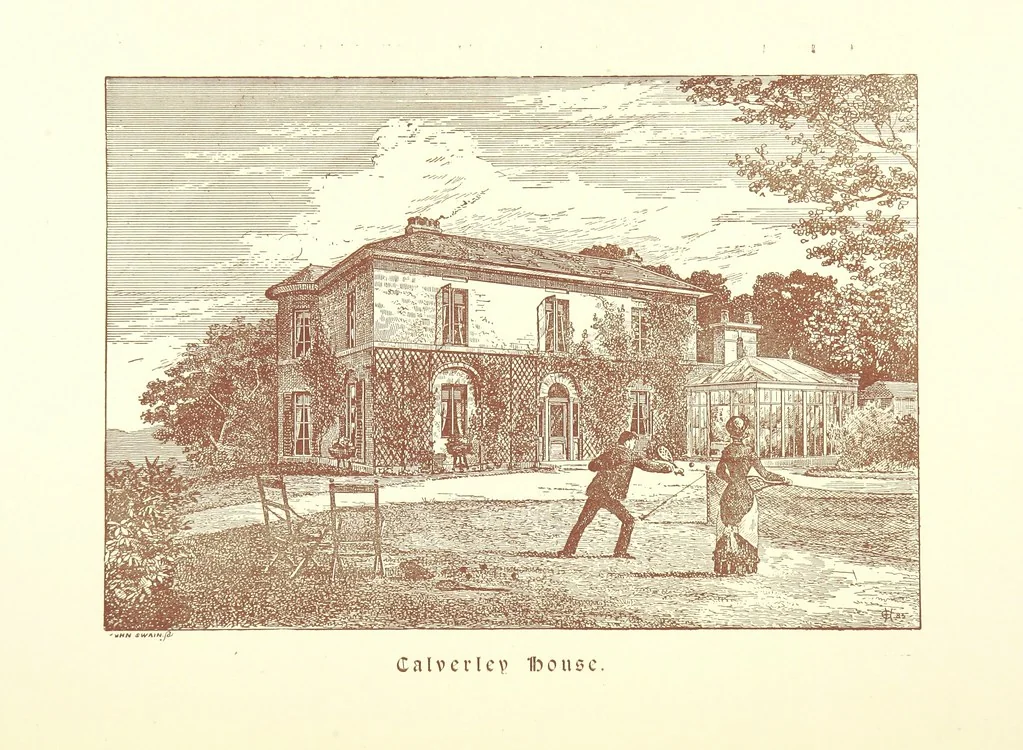 An illustration from A Series of picturesque views of castles and country houses in Yorkshire, principally in the northern division of the West Riding, from sketches made by Mr. E. Healey ... Reprinted from the “Bradford Illustrated Weekly Telegraph.”, 1885, leaf 107