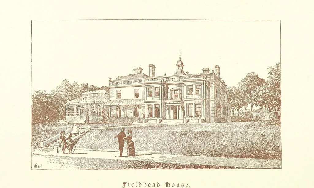 An illustration from A Series of picturesque views of castles and country houses in Yorkshire, principally in the northern division of the West Riding, from sketches made by Mr. E. Healey ... Reprinted from the “Bradford Illustrated Weekly Telegraph.”, 1885, leaf 12