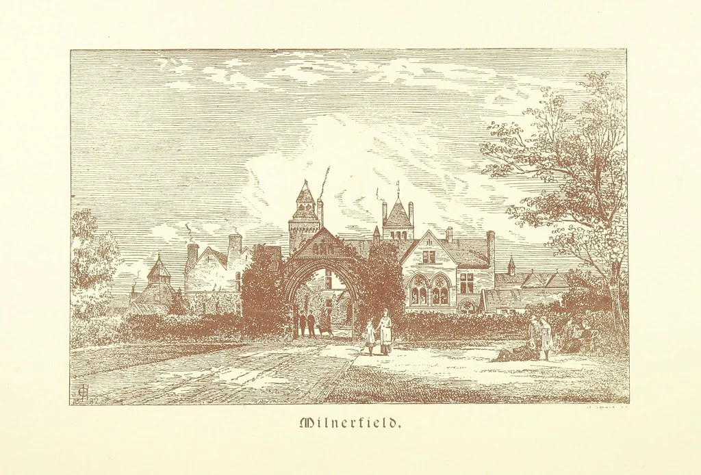An illustration from A Series of picturesque views of castles and country houses in Yorkshire, principally in the northern division of the West Riding, from sketches made by Mr. E. Healey ... Reprinted from the “Bradford Illustrated Weekly Telegraph.”, 1885, leaf 122