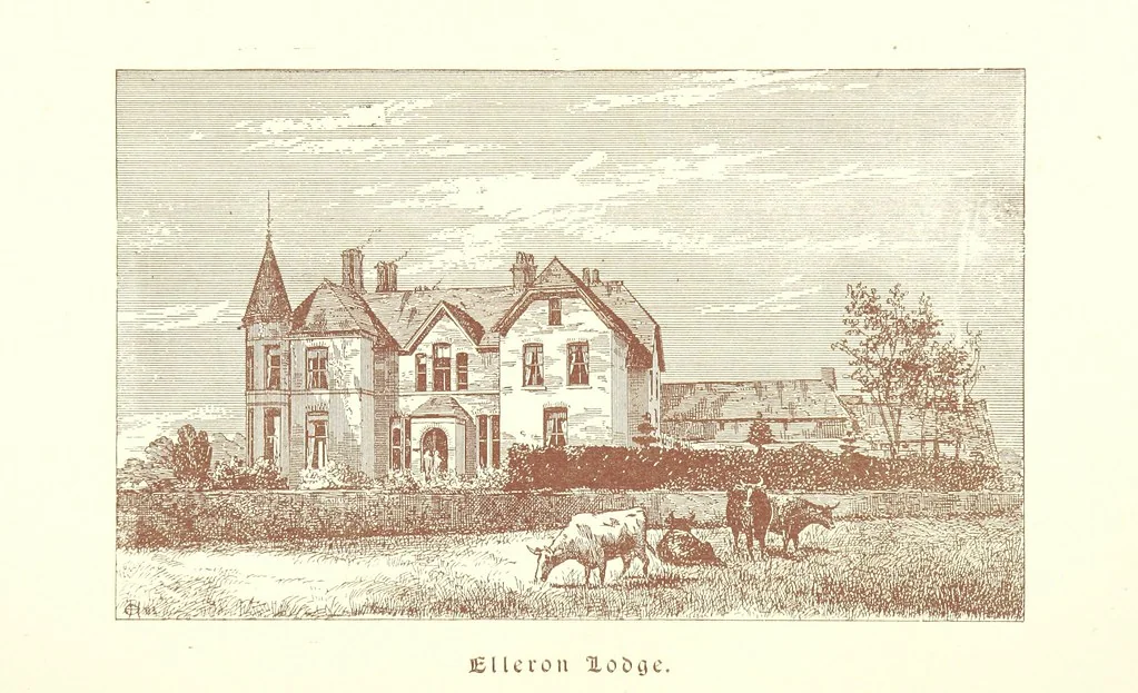 An illustration from A Series of picturesque views of castles and country houses in Yorkshire, principally in the northern division of the West Riding, from sketches made by Mr. E. Healey ... Reprinted from the “Bradford Illustrated Weekly Telegraph.”, 1885, leaf 139