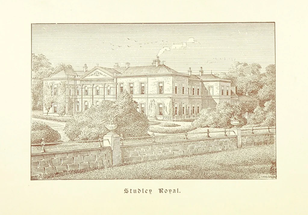 An illustration from A Series of picturesque views of castles and country houses in Yorkshire, principally in the northern division of the West Riding, from sketches made by Mr. E. Healey ... Reprinted from the “Bradford Illustrated Weekly Telegraph.”, 1885, leaf 150