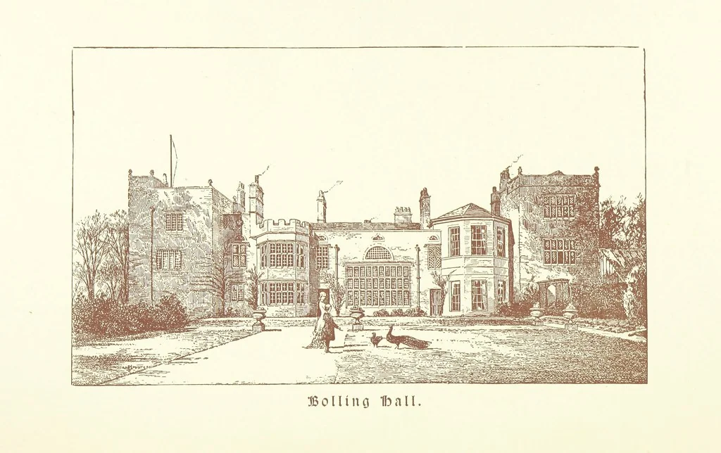 An illustration from A Series of picturesque views of castles and country houses in Yorkshire, principally in the northern division of the West Riding, from sketches made by Mr. E. Healey ... Reprinted from the “Bradford Illustrated Weekly Telegraph.”, 1885, leaf 162