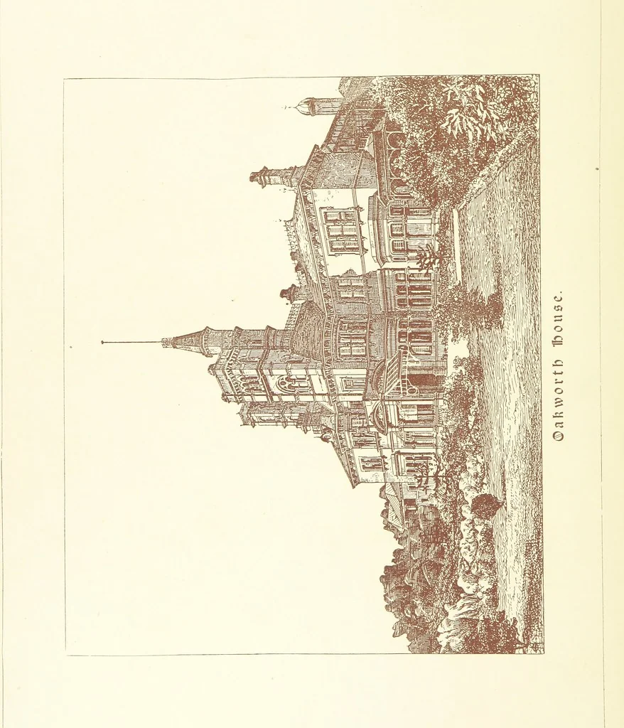 An illustration from A Series of picturesque views of castles and country houses in Yorkshire, principally in the northern division of the West Riding, from sketches made by Mr. E. Healey ... Reprinted from the “Bradford Illustrated Weekly Telegraph.”, 1885, leaf 18