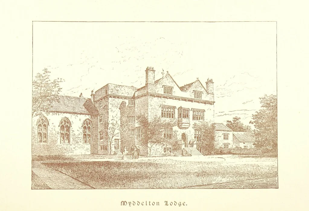 An illustration from A Series of picturesque views of castles and country houses in Yorkshire, principally in the northern division of the West Riding, from sketches made by Mr. E. Healey ... Reprinted from the “Bradford Illustrated Weekly Telegraph.”, 1885, leaf 183
