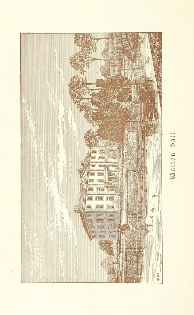 An illustration from A Series of picturesque views of castles and country houses in Yorkshire, principally in the northern division of the West Riding, from sketches made by Mr. E. Healey ... Reprinted from the “Bradford Illustrated Weekly Telegraph.”, 1885, leaf 198