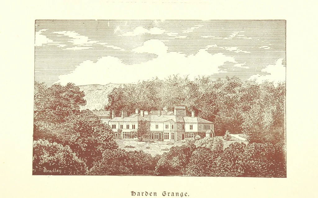 An illustration from A Series of picturesque views of castles and country houses in Yorkshire, principally in the northern division of the West Riding, from sketches made by Mr. E. Healey ... Reprinted from the “Bradford Illustrated Weekly Telegraph.”, 1885, leaf 223