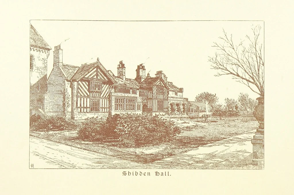 An illustration from A Series of picturesque views of castles and country houses in Yorkshire, principally in the northern division of the West Riding, from sketches made by Mr. E. Healey ... Reprinted from the “Bradford Illustrated Weekly Telegraph.”, 1885, leaf 226