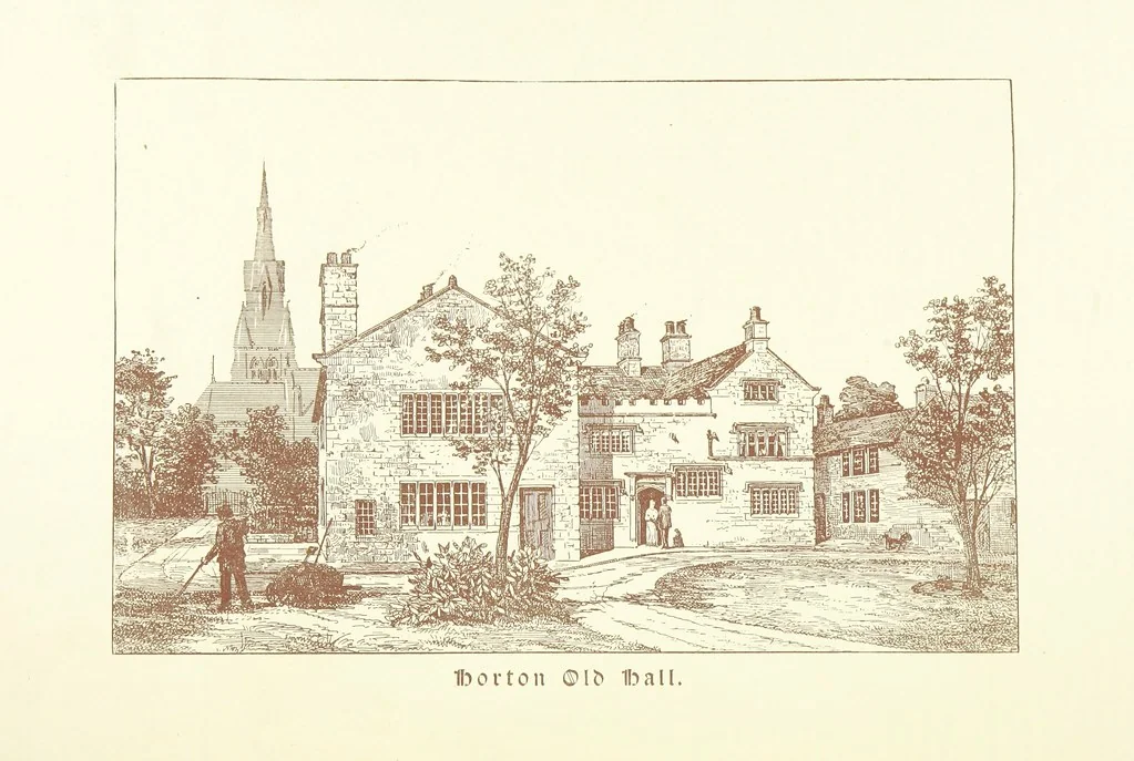 An illustration from A Series of picturesque views of castles and country houses in Yorkshire, principally in the northern division of the West Riding, from sketches made by Mr. E. Healey ... Reprinted from the “Bradford Illustrated Weekly Telegraph.”, 1885, leaf 66