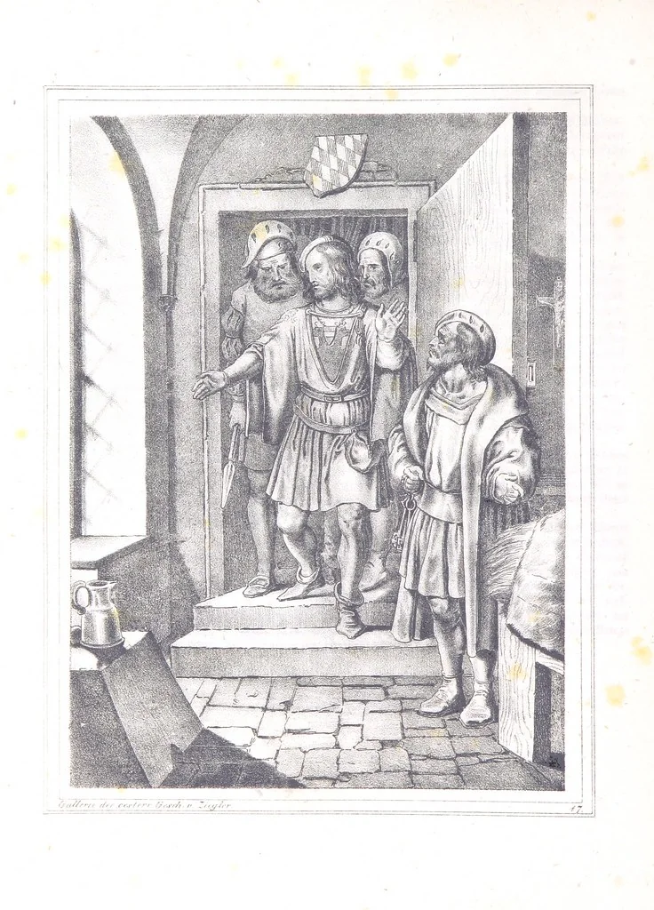 An illustration from Gallerie aus der Österreichischen Vaterlandsgeschichte in bildlicher Darstellung, etc, 1837, leaf 110