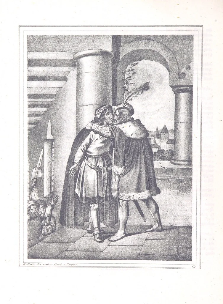 An illustration from Gallerie aus der Österreichischen Vaterlandsgeschichte in bildlicher Darstellung, etc, 1837, leaf 122