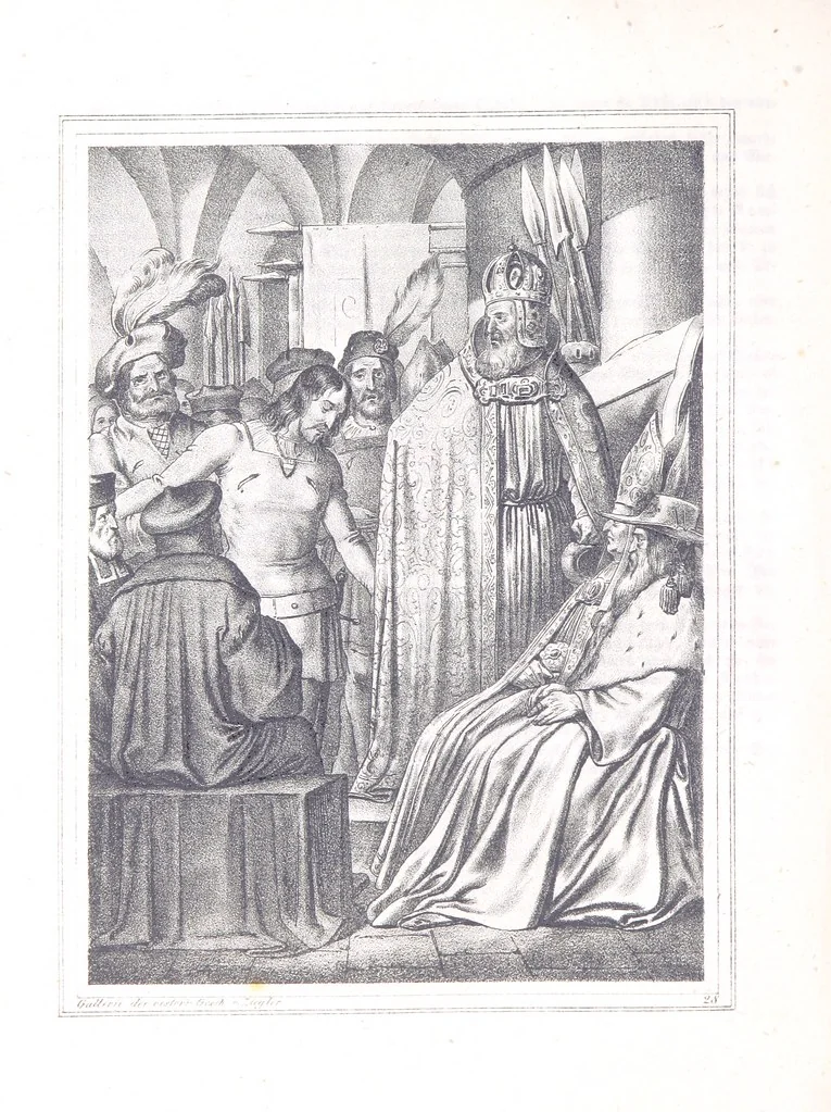 An illustration from Gallerie aus der Österreichischen Vaterlandsgeschichte in bildlicher Darstellung, etc, 1837, leaf 176