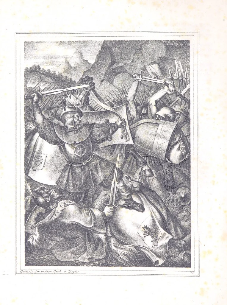 An illustration from Gallerie aus der Österreichischen Vaterlandsgeschichte in bildlicher Darstellung, etc, 1837, leaf 20