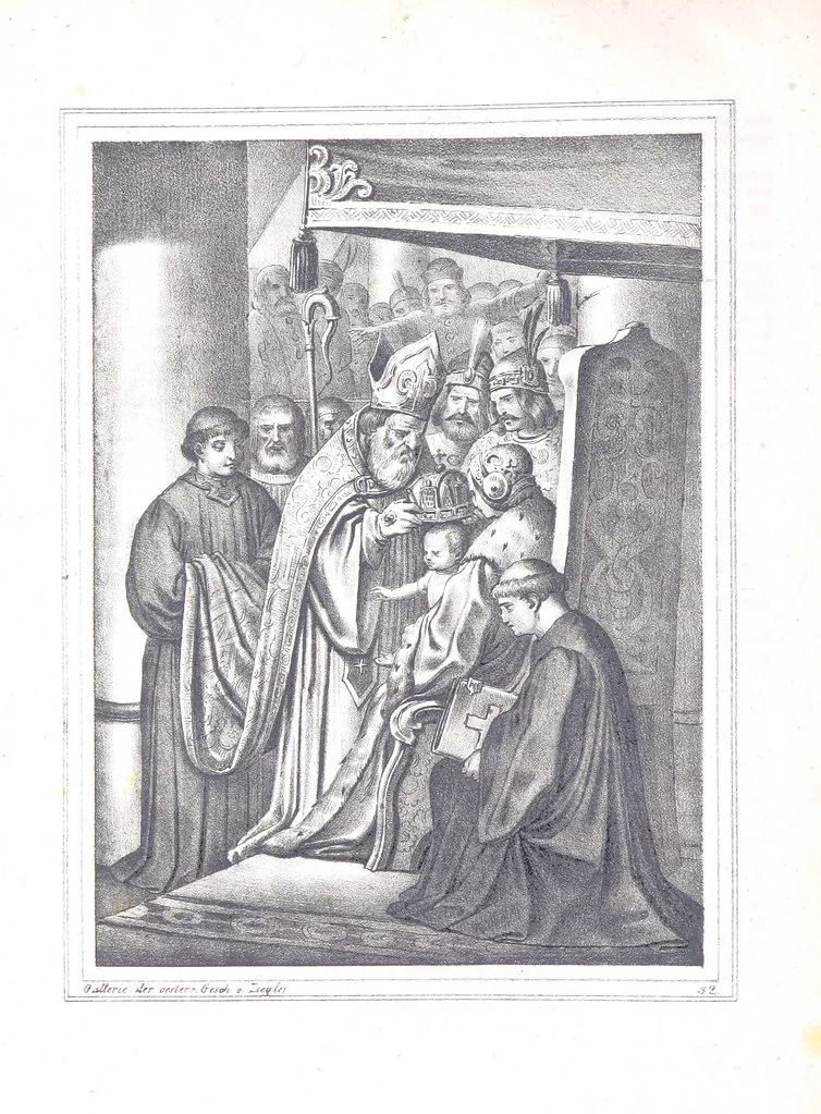 An illustration from Gallerie aus der Österreichischen Vaterlandsgeschichte in bildlicher Darstellung, etc, 1837, leaf 200