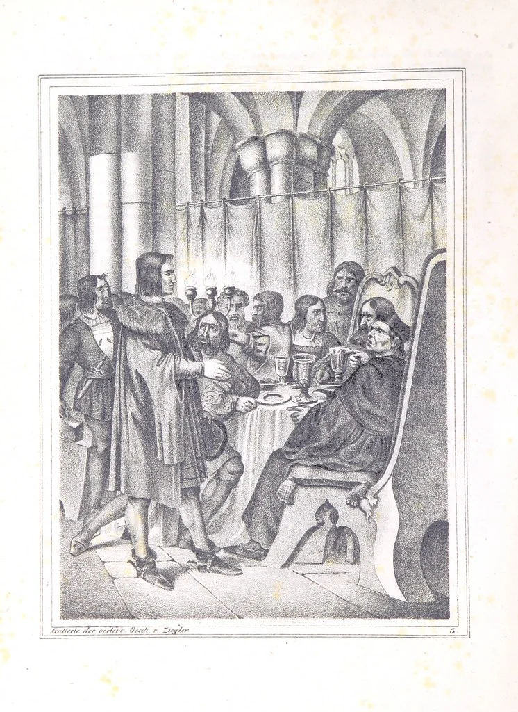 An illustration from Gallerie aus der Österreichischen Vaterlandsgeschichte in bildlicher Darstellung, etc, 1837, leaf 26
