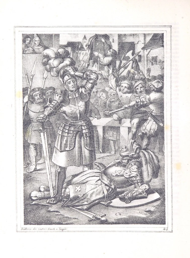 An illustration from Gallerie aus der Österreichischen Vaterlandsgeschichte in bildlicher Darstellung, etc, 1837, leaf 278