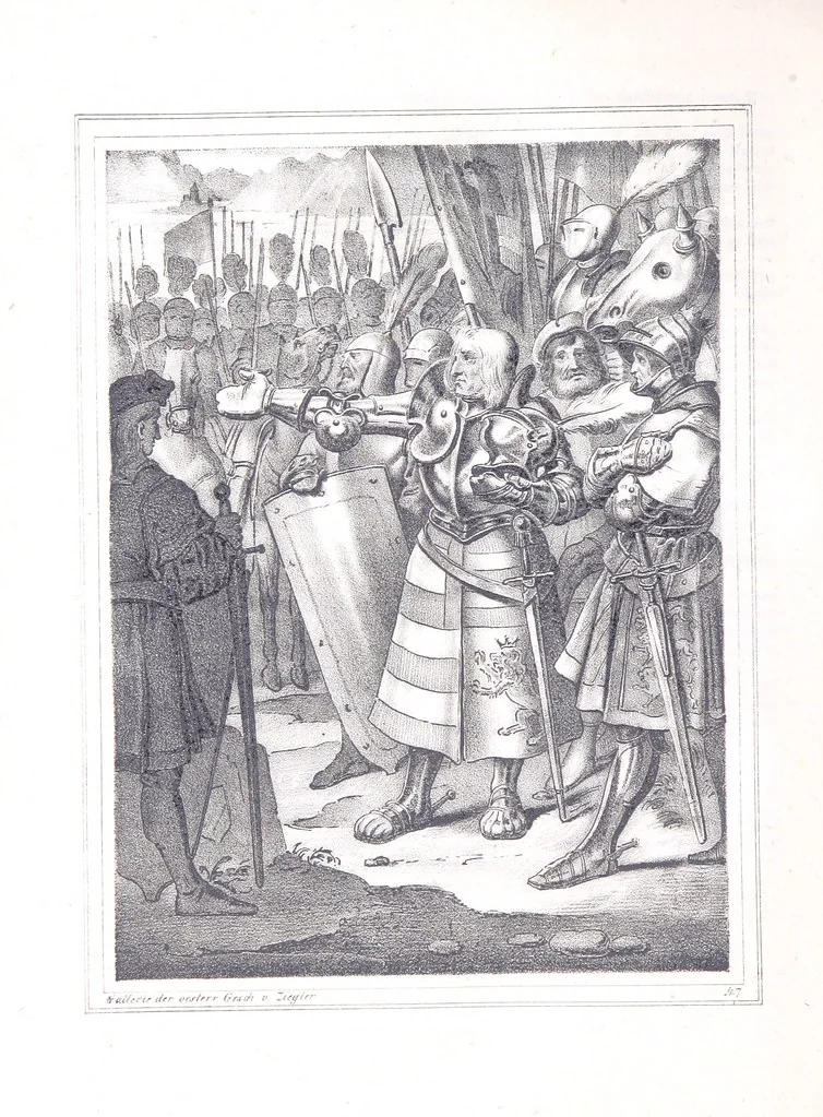 An illustration from Gallerie aus der Österreichischen Vaterlandsgeschichte in bildlicher Darstellung, etc, 1837, leaf 290