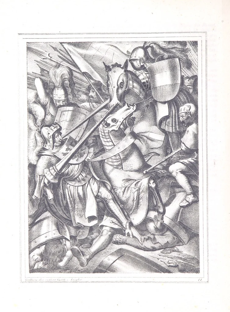 An illustration from Gallerie aus der Österreichischen Vaterlandsgeschichte in bildlicher Darstellung, etc, 1837, leaf 74