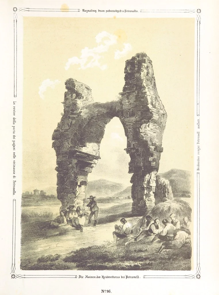 An illustration from Vaterländische Bilder-Chronik aus der Geschichte des österreichischen Kaiserstaates. Von seinen ältesten Bewohnern bis auf die gegenwärtige Zeit ... Bearbeitet und mit Original-Handzeichnungen ausgestattet von A. Z, 1843, leaf 101