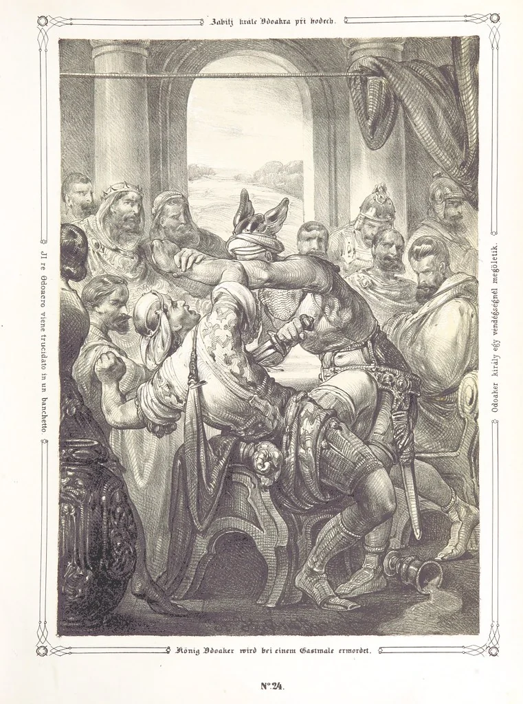 An illustration from Vaterländische Bilder-Chronik aus der Geschichte des österreichischen Kaiserstaates. Von seinen ältesten Bewohnern bis auf die gegenwärtige Zeit ... Bearbeitet und mit Original-Handzeichnungen ausgestattet von A. Z, 1843, leaf 143
