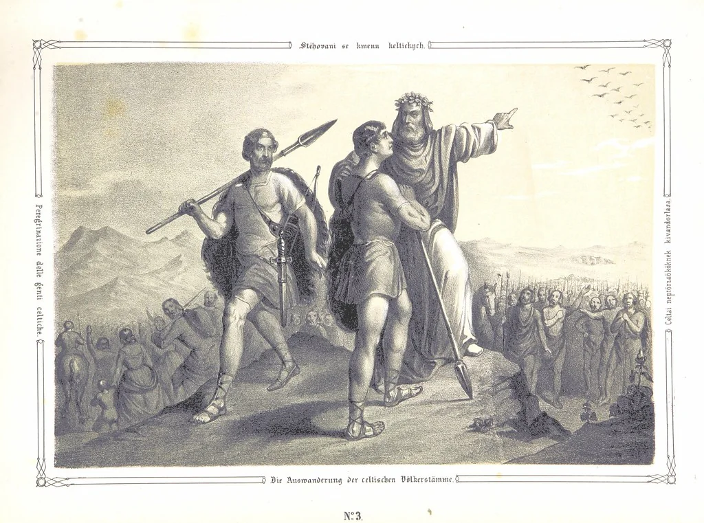 An illustration from Vaterländische Bilder-Chronik aus der Geschichte des österreichischen Kaiserstaates. Von seinen ältesten Bewohnern bis auf die gegenwärtige Zeit ... Bearbeitet und mit Original-Handzeichnungen ausgestattet von A. Z, 1843, leaf 18