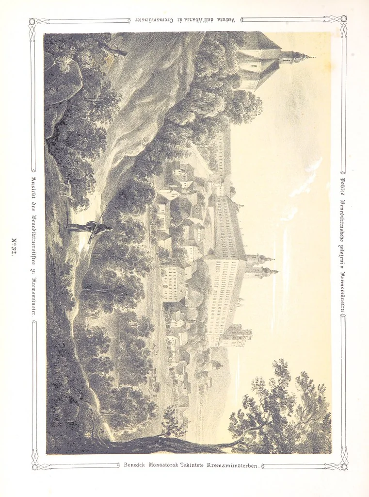 An illustration from Vaterländische Bilder-Chronik aus der Geschichte des österreichischen Kaiserstaates. Von seinen ältesten Bewohnern bis auf die gegenwärtige Zeit ... Bearbeitet und mit Original-Handzeichnungen ausgestattet von A. Z, 1843, leaf 196