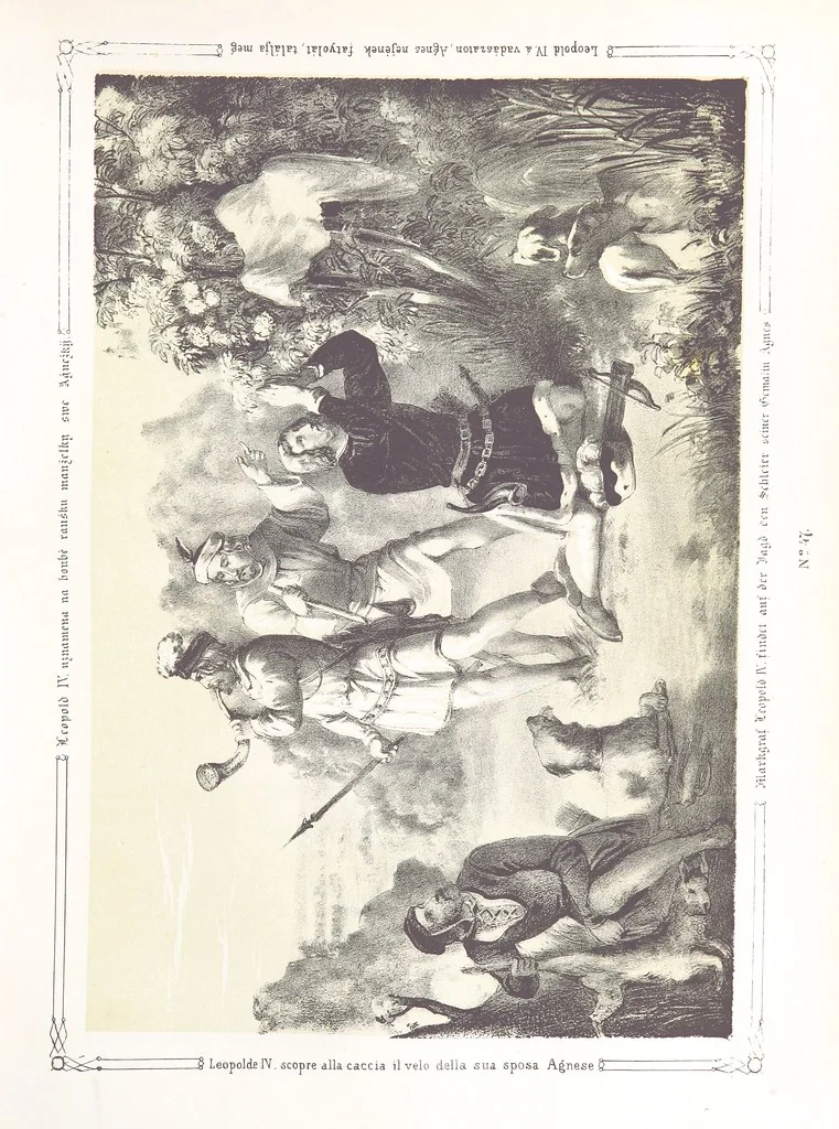 An illustration from Vaterländische Bilder-Chronik aus der Geschichte des österreichischen Kaiserstaates. Von seinen ältesten Bewohnern bis auf die gegenwärtige Zeit ... Bearbeitet und mit Original-Handzeichnungen ausgestattet von A. Z, 1843, leaf 287