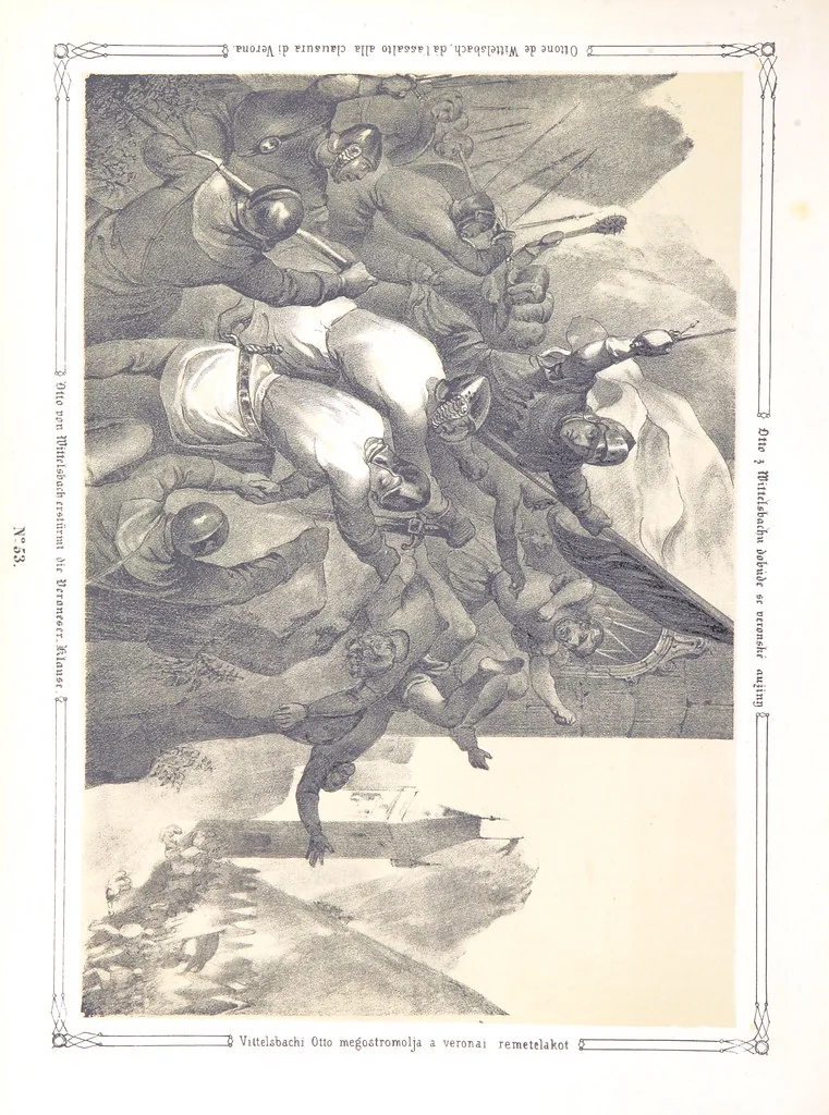 An illustration from Vaterländische Bilder-Chronik aus der Geschichte des österreichischen Kaiserstaates. Von seinen ältesten Bewohnern bis auf die gegenwärtige Zeit ... Bearbeitet und mit Original-Handzeichnungen ausgestattet von A. Z, 1843, leaf 316