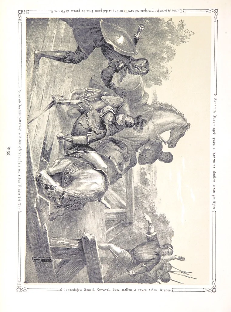 An illustration from Vaterländische Bilder-Chronik aus der Geschichte des österreichischen Kaiserstaates. Von seinen ältesten Bewohnern bis auf die gegenwärtige Zeit ... Bearbeitet und mit Original-Handzeichnungen ausgestattet von A. Z, 1843, leaf 328