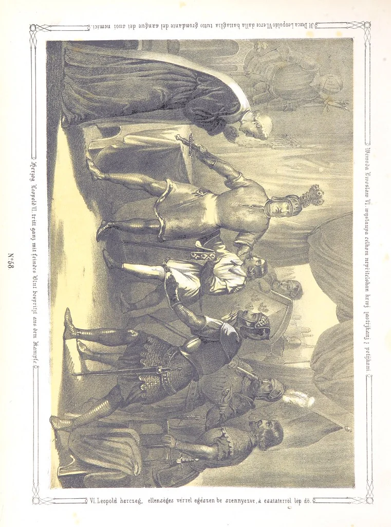 An illustration from Vaterländische Bilder-Chronik aus der Geschichte des österreichischen Kaiserstaates. Von seinen ältesten Bewohnern bis auf die gegenwärtige Zeit ... Bearbeitet und mit Original-Handzeichnungen ausgestattet von A. Z, 1843, leaf 348