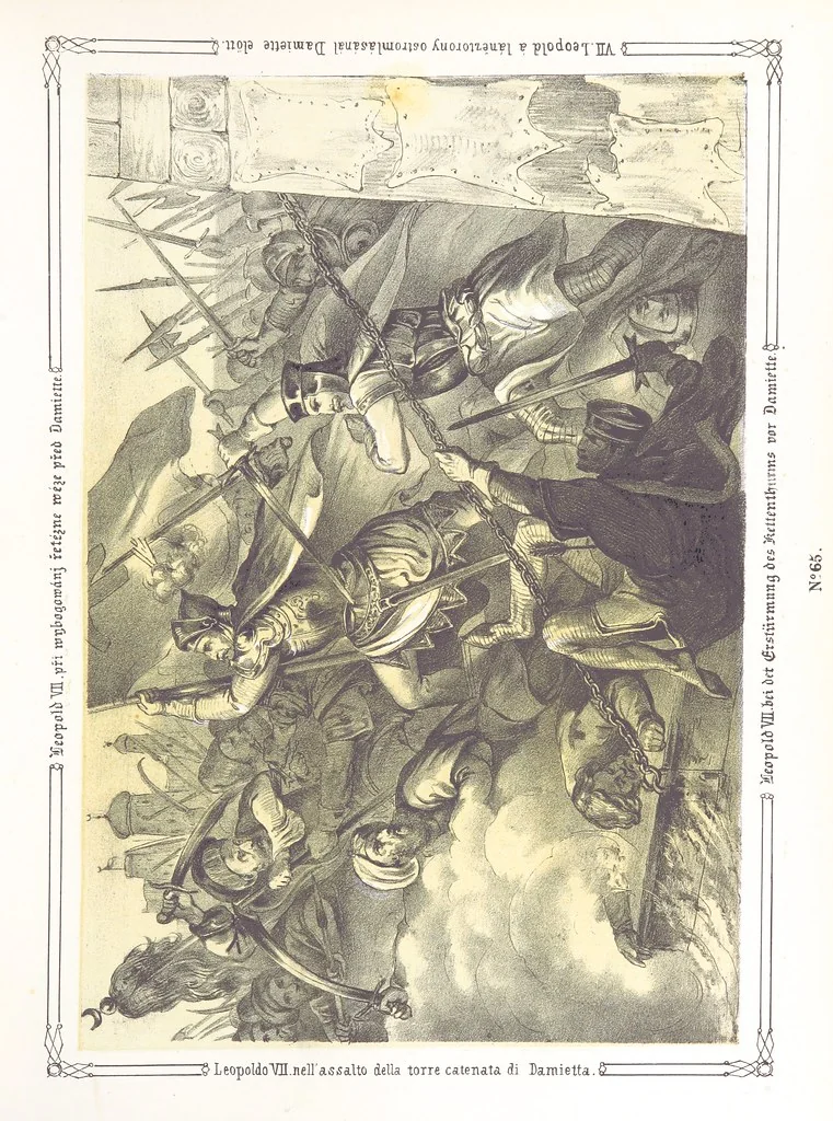 An illustration from Vaterländische Bilder-Chronik aus der Geschichte des österreichischen Kaiserstaates. Von seinen ältesten Bewohnern bis auf die gegenwärtige Zeit ... Bearbeitet und mit Original-Handzeichnungen ausgestattet von A. Z, 1843, leaf 393