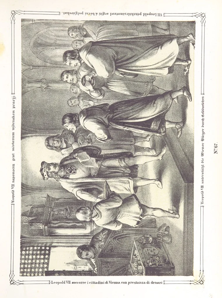 An illustration from Vaterländische Bilder-Chronik aus der Geschichte des österreichischen Kaiserstaates. Von seinen ältesten Bewohnern bis auf die gegenwärtige Zeit ... Bearbeitet und mit Original-Handzeichnungen ausgestattet von A. Z, 1843, leaf 409