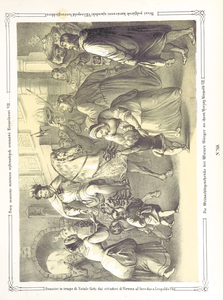 An illustration from Vaterländische Bilder-Chronik aus der Geschichte des österreichischen Kaiserstaates. Von seinen ältesten Bewohnern bis auf die gegenwärtige Zeit ... Bearbeitet und mit Original-Handzeichnungen ausgestattet von A. Z, 1843, leaf 411