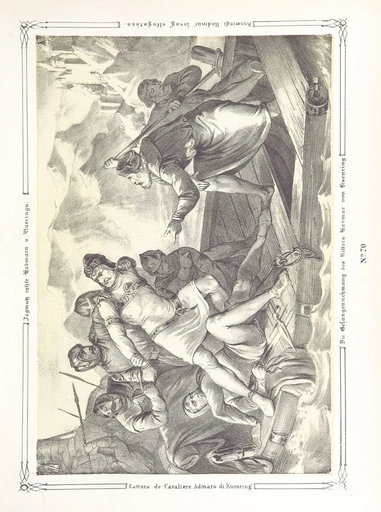 An illustration from Vaterländische Bilder-Chronik aus der Geschichte des österreichischen Kaiserstaates. Von seinen ältesten Bewohnern bis auf die gegenwärtige Zeit ... Bearbeitet und mit Original-Handzeichnungen ausgestattet von A. Z, 1843, leaf 421