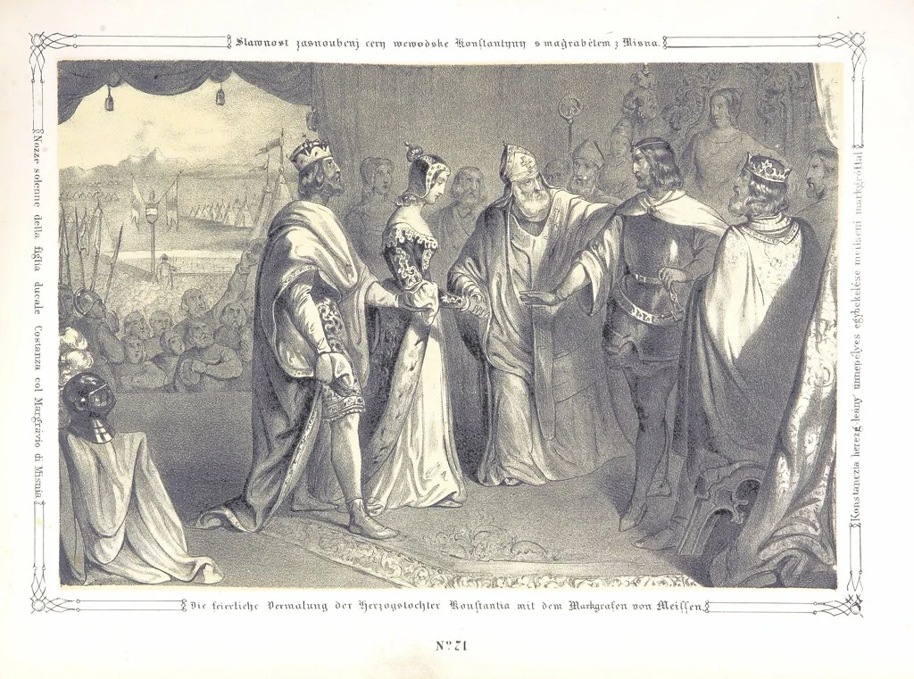 An illustration from Vaterländische Bilder-Chronik aus der Geschichte des österreichischen Kaiserstaates. Von seinen ältesten Bewohnern bis auf die gegenwärtige Zeit ... Bearbeitet und mit Original-Handzeichnungen ausgestattet von A. Z, 1843, leaf 426