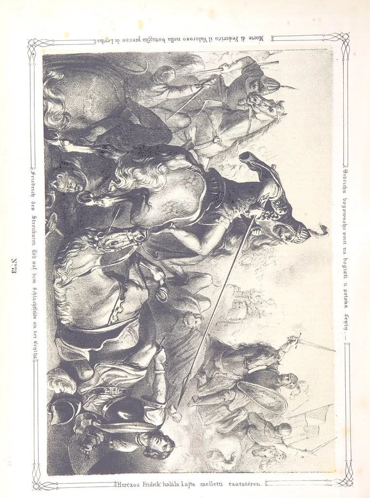 An illustration from Vaterländische Bilder-Chronik aus der Geschichte des österreichischen Kaiserstaates. Von seinen ältesten Bewohnern bis auf die gegenwärtige Zeit ... Bearbeitet und mit Original-Handzeichnungen ausgestattet von A. Z, 1843, leaf 446