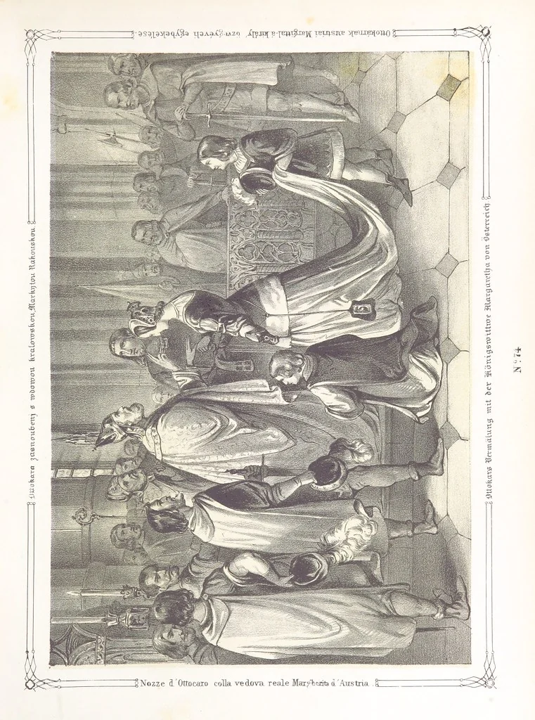 An illustration from Vaterländische Bilder-Chronik aus der Geschichte des österreichischen Kaiserstaates. Von seinen ältesten Bewohnern bis auf die gegenwärtige Zeit ... Bearbeitet und mit Original-Handzeichnungen ausgestattet von A. Z, 1843, leaf 455