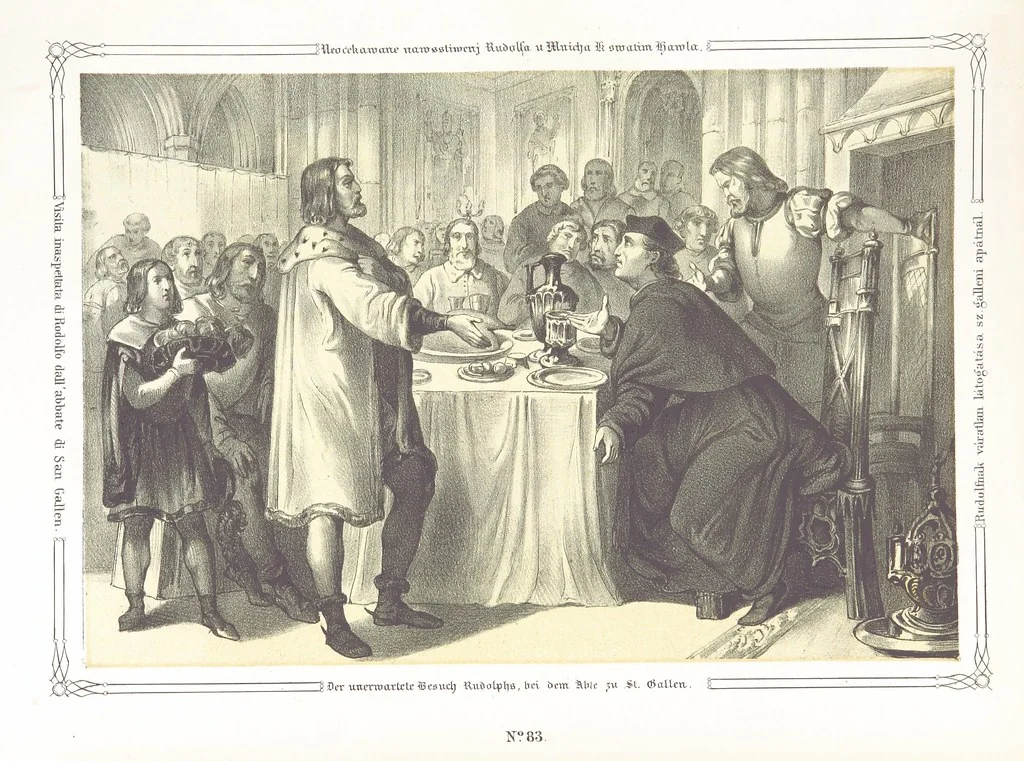 An illustration from Vaterländische Bilder-Chronik aus der Geschichte des österreichischen Kaiserstaates. Von seinen ältesten Bewohnern bis auf die gegenwärtige Zeit ... Bearbeitet und mit Original-Handzeichnungen ausgestattet von A. Z, 1843, leaf 497