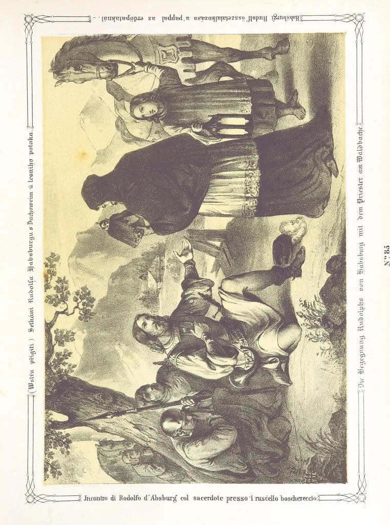 An illustration from Vaterländische Bilder-Chronik aus der Geschichte des österreichischen Kaiserstaates. Von seinen ältesten Bewohnern bis auf die gegenwärtige Zeit ... Bearbeitet und mit Original-Handzeichnungen ausgestattet von A. Z, 1843, leaf 501