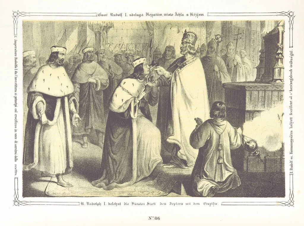 An illustration from Vaterländische Bilder-Chronik aus der Geschichte des österreichischen Kaiserstaates. Von seinen ältesten Bewohnern bis auf die gegenwärtige Zeit ... Bearbeitet und mit Original-Handzeichnungen ausgestattet von A. Z, 1843, leaf 503