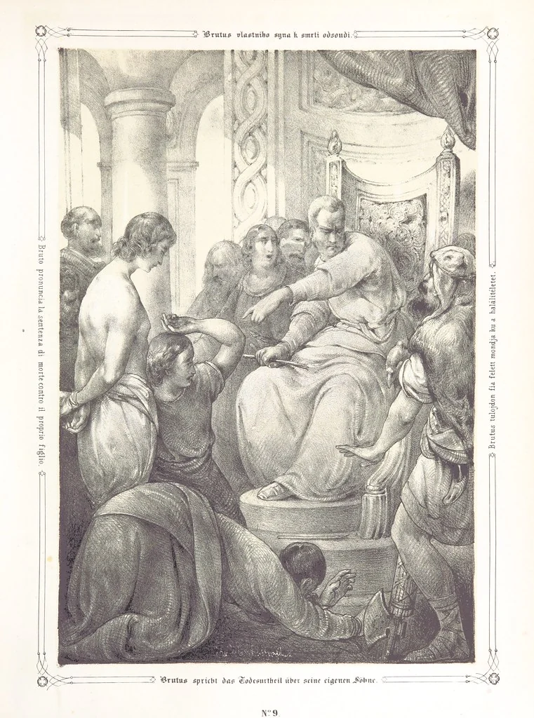 An illustration from Vaterländische Bilder-Chronik aus der Geschichte des österreichischen Kaiserstaates. Von seinen ältesten Bewohnern bis auf die gegenwärtige Zeit ... Bearbeitet und mit Original-Handzeichnungen ausgestattet von A. Z, 1843, leaf 55