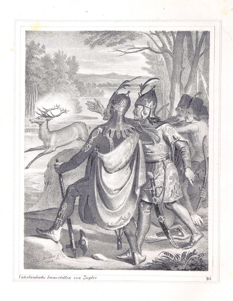 An illustration from Vaterländische Immortellen aus dem Gebiete der österreichischen Geschichte der alten, mittleren, neuern und neuesten Zeit gesammelt und mit einer ... Bilderschau der merkwürdigsten Handlungen ausgezeichneter Personen ... ausgestattet, 1840, leaf 264