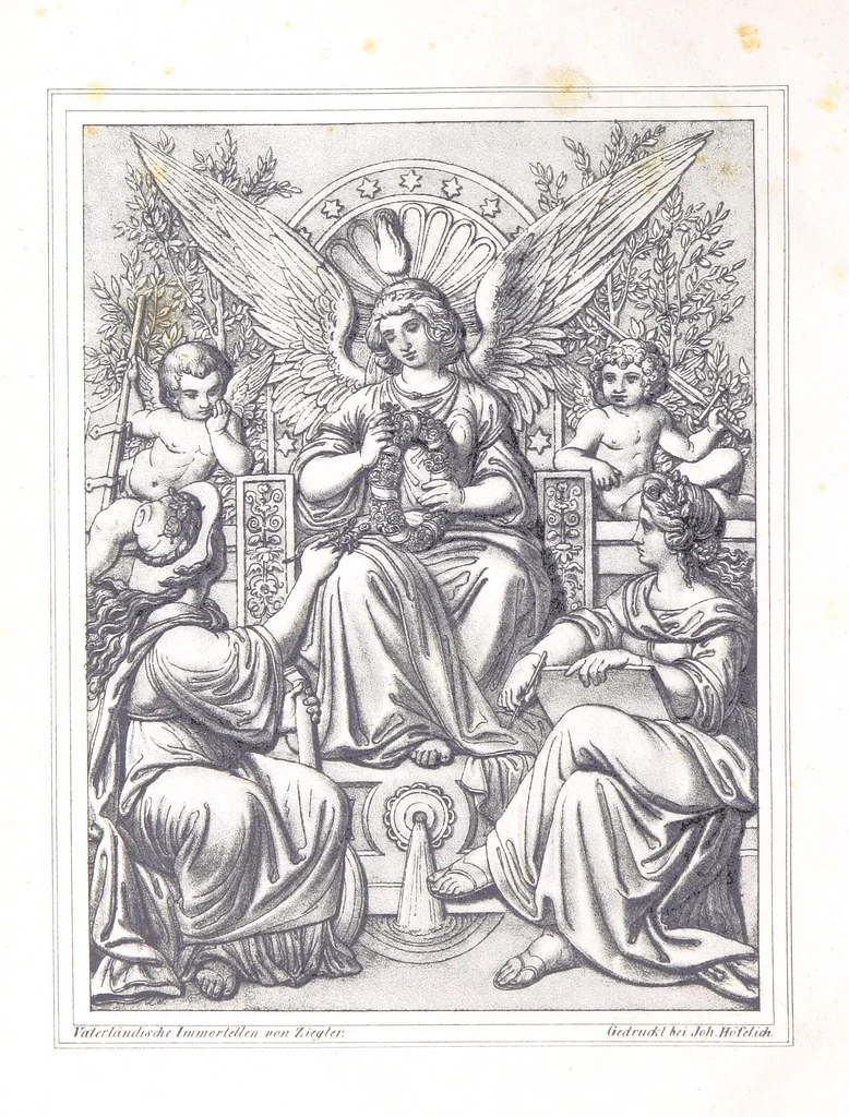An illustration from Vaterländische Immortellen aus dem Gebiete der österreichischen Geschichte der alten, mittleren, neuern und neuesten Zeit gesammelt und mit einer ... Bilderschau der merkwürdigsten Handlungen ausgezeichneter Personen ... ausgestattet, 1840, leaf 6