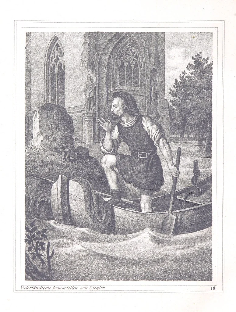 An illustration from Vaterländische Immortellen aus dem Gebiete der österreichischen Geschichte der alten, mittleren, neuern und neuesten Zeit gesammelt und mit einer ... Bilderschau der merkwürdigsten Handlungen ausgezeichneter Personen ... ausgestattet, 1840, leaf 66