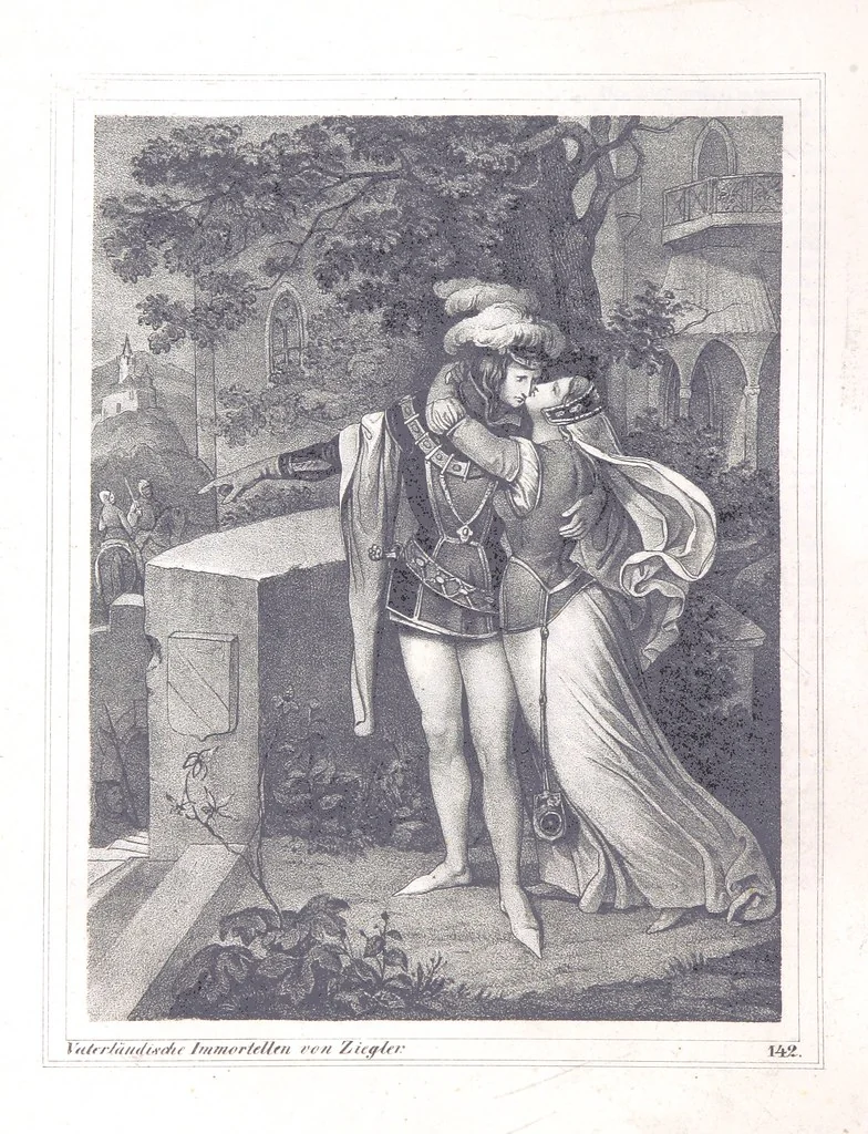An illustration from Vaterländische Immortellen aus dem Gebiete der österreichischen Geschichte der alten, mittleren, neuern und neuesten Zeit gesammelt und mit einer ... Bilderschau der merkwürdigsten Handlungen ausgezeichneter Personen ... ausgestattet, 1840, leaf 146